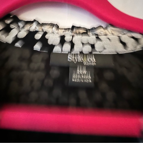 Style & co button down black & white blouse size 2X - Picture 4 of 7